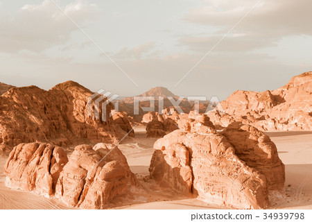 Desert landscape background global warming concept Desert landscape background global warming concept 34939798