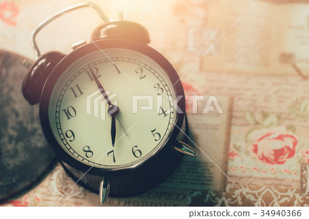 romantic clock on table time at 7 o'clock romantic clock on table time at 7 o'clock 34940366