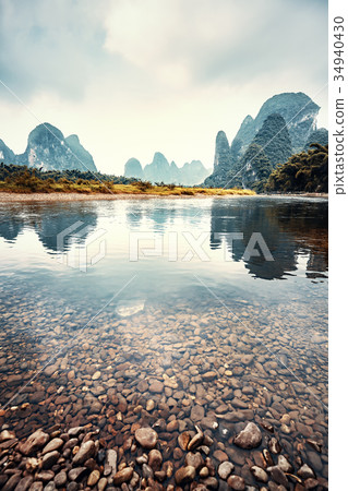 Lijiang River in Xingping, China. 34940430
