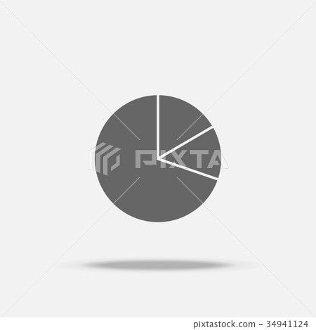 Pie graph chart Flat design vector icon - Stock Illustration [34941124 ...