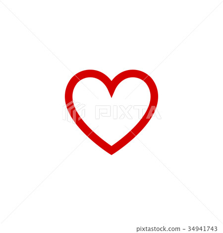 Heart flat design icon vector for Valentine day Heart flat design icon vector for Valentine day 34941743