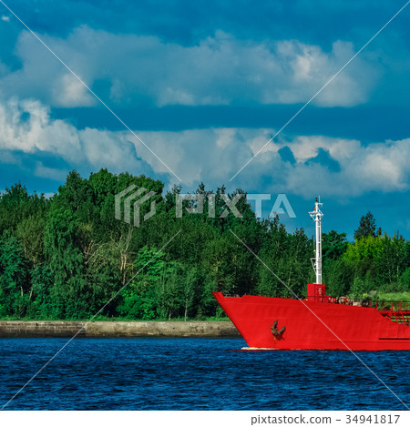 Red tanker ship Red tanker ship 34941817