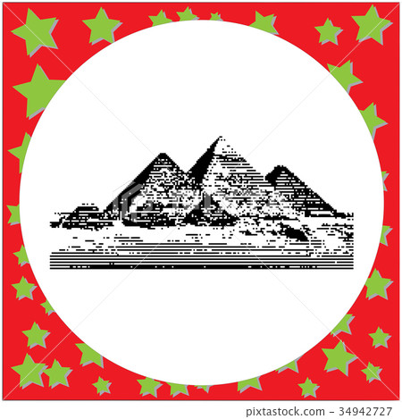 black 8-bit Giza Pyramids Egypt vector black 8-bit Giza Pyramids Egypt vector 34942727