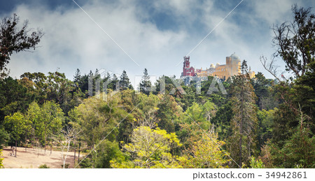 Panoramic summer landscape with Pena Palace Panoramic summer landscape with Pena Palace 34942861