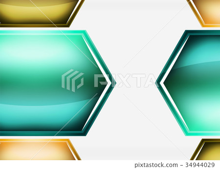 Glossy glass shapes abstract background Glossy glass shapes abstract background 34944029