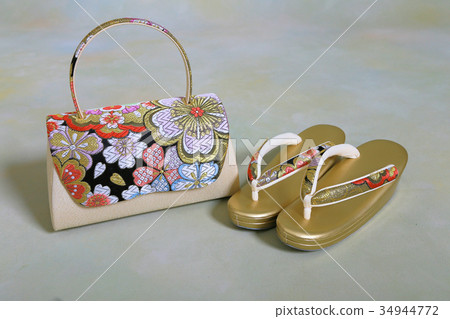 日本和服配件☆成人和服☆西陣編織袋和拖鞋 日本和服配件☆成人和服☆西陣編織袋和拖鞋 34944772