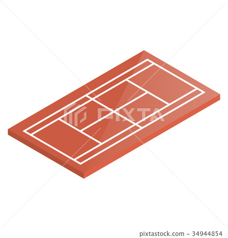 Icon playground tennis in isometric, vector Icon playground tennis in isometric, vector 34944854