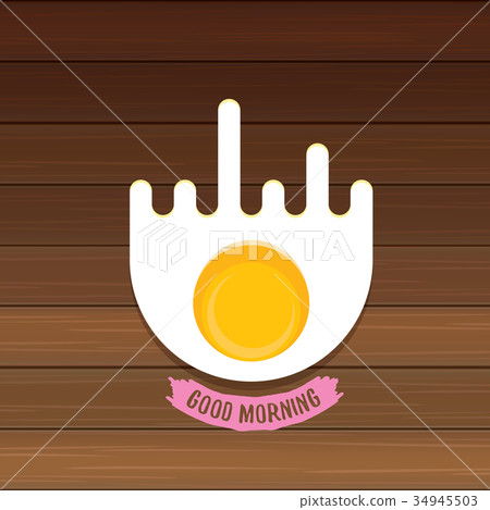 good morning concept. breakfast fried chicken egg good morning concept. breakfast fried chicken egg 34945503
