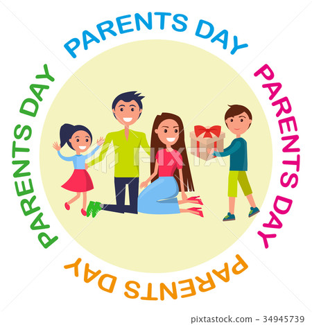 Banner Dedicated to Parents Day Depicting Family 34945739