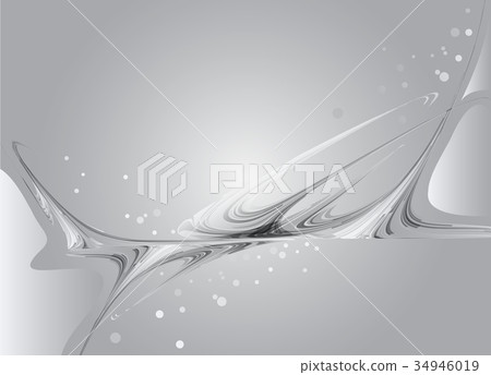Silver background with abstract curves 34946019