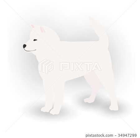 Dog New Year's cards cute icon 34947299