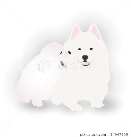 Dog New Year's cards cute icon 34947309