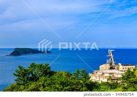 從Ikejima天文台Ikeshima煤礦踪跡2號礦井長崎觀看 34948754