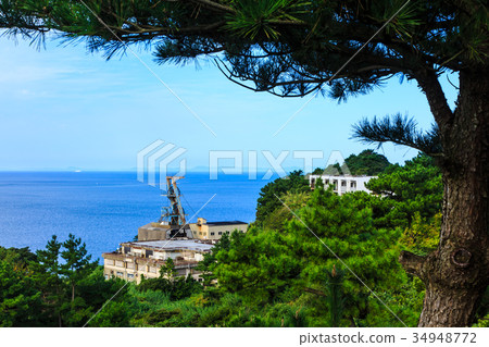 從Ikejima天文台Ikeshima煤礦踪跡2號礦井長崎觀看 34948772