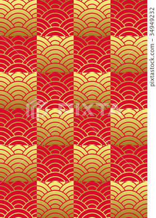 Aominami Ichimatsu Japanese style background... - Stock Illustration ...