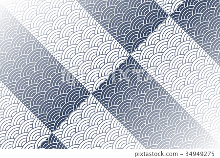 Aoumi waves Strip diagonal Japanese style background New Year's card background Side Aoumi waves Strip diagonal Japanese style background New Year's card background Side 34949275