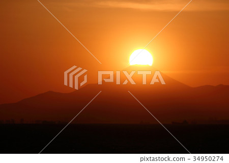 從Makuhari看到的鑽石富士 34950274