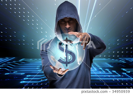 Hacker hacking banking financial system 34950939