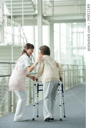 Nursing care rehabilitation hospital caregiver medical image Nursing care rehabilitation hospital caregiver medical image 34951149