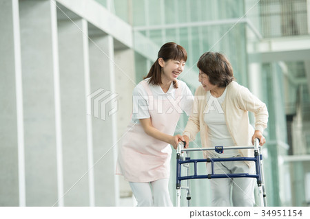Nursing care rehabilitation hospital caregiver medical image Nursing care rehabilitation hospital caregiver medical image 34951154