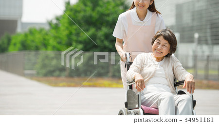 Care Hospital Caregiver Wheelchair Medical Image 34951181