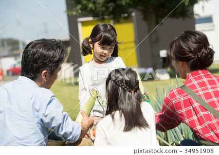 家庭農業菜領域兒童家庭 34951908