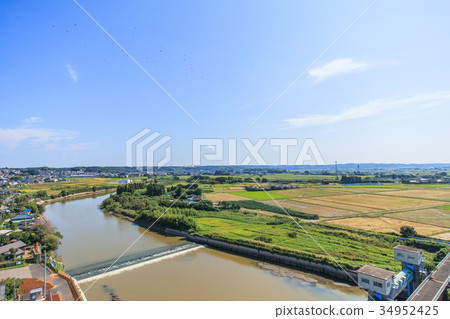 Ichihara City Kokubundai Aishi Ariki Murakami Imatori附近的鳥瞰圖 34952425