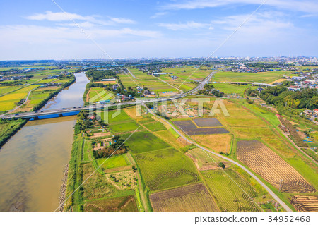 Ichihara City Kokubundai Aishi Ariki Murakami Imatori附近的鳥瞰圖 34952468