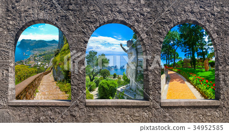 Capri, beautiful and famous island in the 34952585