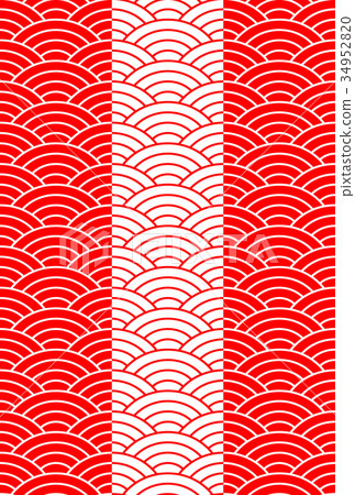Aonami Wave Japanese Style Background New Year Tate 34952820