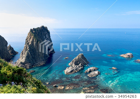 翡翠藍海和島根海岸/北海道Shakotancho 34954263