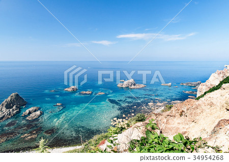 翡翠藍海和島根海岸/北海道Shakotancho 34954268