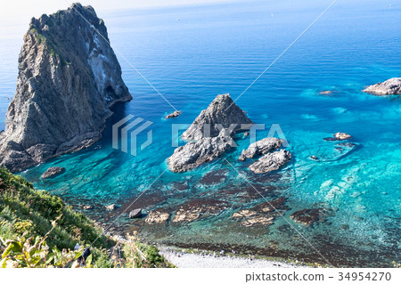Emerald Blue Sea and Shimamui Coast / Hokkaido Shakotancho 34954270