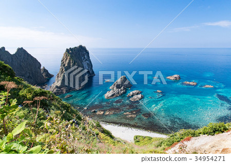 翡翠藍海和島根海岸/北海道Shakotancho 34954271