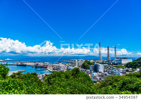 [Kanagawa] Cityscape of Kurihama 34954397