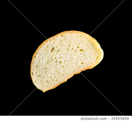 loaf of white bread isolated on black background 34954809