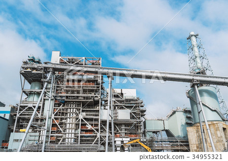 Plant landscape of a paper mill Plant landscape of a paper mill 34955321