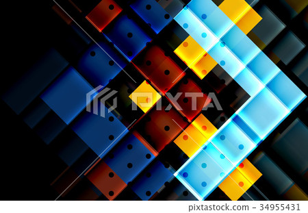 Color arrows on black background 34955431