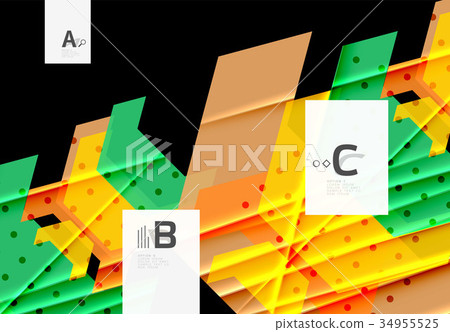 Color triangles background design 34955525