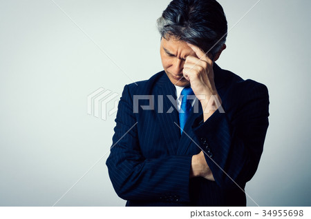 擔心的商人中間人 34955698