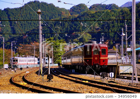 秩父鐵道12系列乘客Pareo快速Mitomeduchi站（埼玉縣秩父市） 34956049