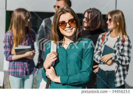 Portrait of Brunette Student Girl 34956253