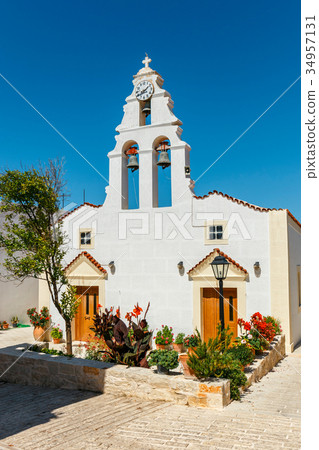 Church in Traditional creten village Margarite Church in Traditional creten village Margarite 34957131