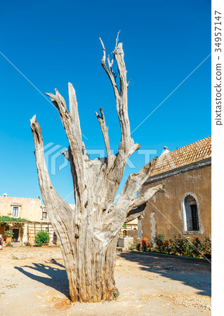 Basilica of Arkadi Monastery on Crete, Greece Basilica of Arkadi Monastery on Crete, Greece 34957147