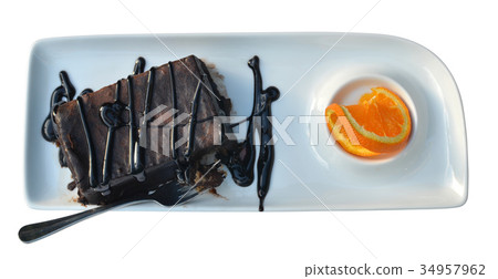 Chocolate cake with orange 34957962