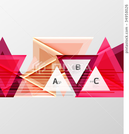 Color triangles background design Color triangles background design 34958026