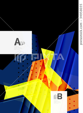 Colorful abstract shapes background Colorful abstract shapes background 34958035