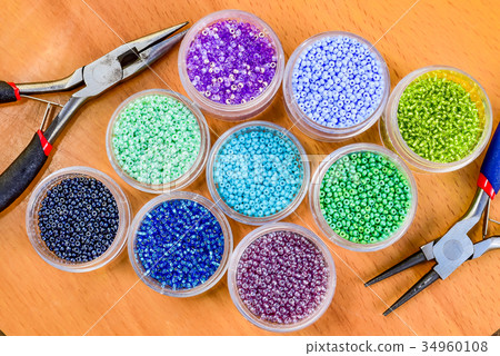Making of handmade jewellery. Making of handmade jewellery. 34960108