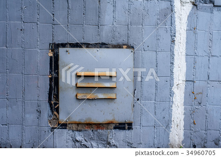 Ventilation house in the wall of a paneled floor 34960705