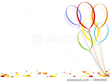 Colored Confetti and Party Balloons Colored Confetti and Party Balloons 34960905